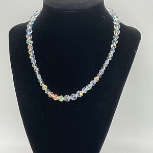 Swarovski Silver Iridescent Crystal Necklace